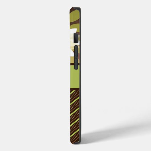 Braune und grüne Hübsche Blume Case-Mate iPhone Hülle (Rückseite / Links)