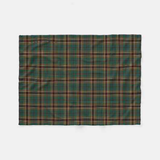 Braune und grüne Karierte Murphy Tartan Fleecedecke (Vorderseite (Horizontal))