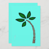 Braune und grüne Palmen zeichnend Feiertagskarte (Vorne/Hinten)