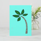 Braune und grüne Palmen zeichnend Feiertagskarte (Stehend Vorderseite)