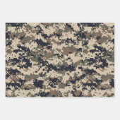 Braune und grüne Pixel Camouflage Camouflage Geschenkpapier Set (Vorderseite 2)