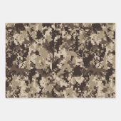 Braune und grüne Pixel Camouflage Camouflage Geschenkpapier Set (Vorderseite)
