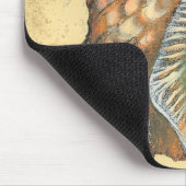 Braune und grüne Seashell Mousepad (Ecke)