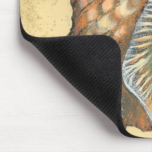 Braune und grüne Seashell Mousepad (Ecke)