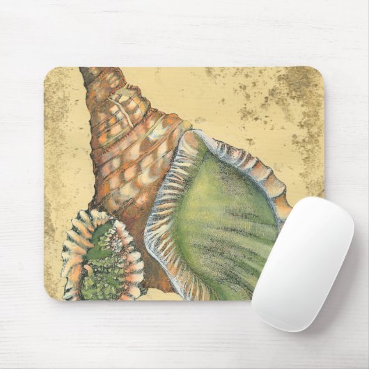 Braune und grüne Seashell Mousepad (Mit Mouse)