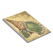 Braune und grüne Seashell Notizblock (Rechte Seite)