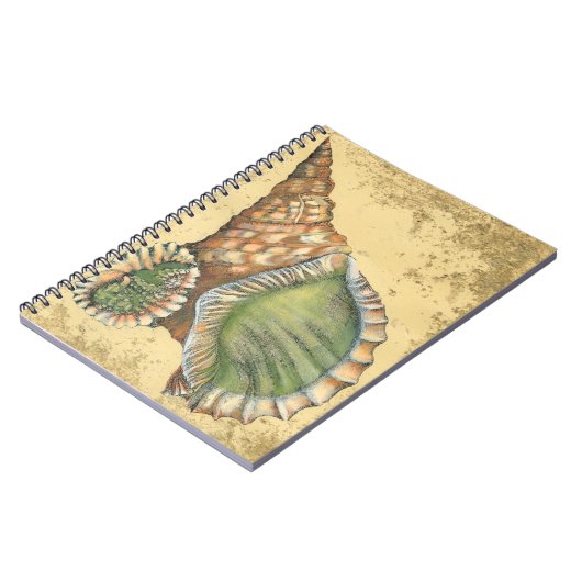 Braune und grüne Seashell Notizblock (Linke Seite)
