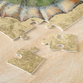 Braune und grüne Seashell Puzzle (Seite)