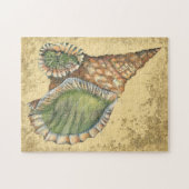 Braune und grüne Seashell Puzzle (Horizontal)