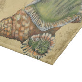 Braune und grüne Seashell Schneidebrett (Ecke)
