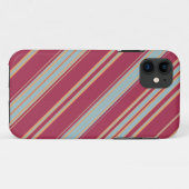 Braune und hellblaue Diagonalstreifen Case-Mate iPhone Hülle (Rückseite (Horizontal))