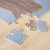 Braune und helle blaue Wollmammutbilder Puzzle (Seite)