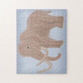 Braune und helle blaue Wollmammutbilder Puzzle (Vertikal)