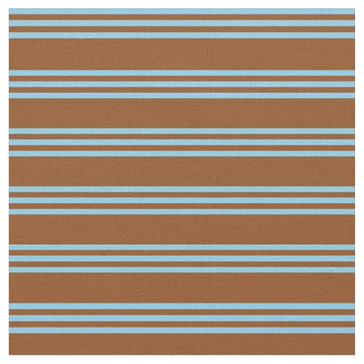 Braune und himmelblaue Streifen Stoff (Nahaufnahme)