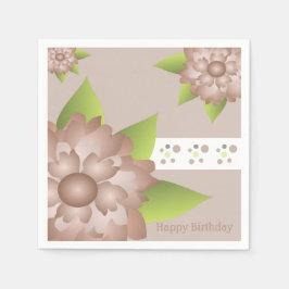 Braune und kalkgrüne Pinke Serviette