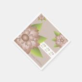 Braune und kalkgrüne Pinke Serviette (Ecke)