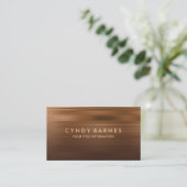 Braune und Kupferstreifen-Visitenkarte Visitenkarte (Stehend Vorderseite)