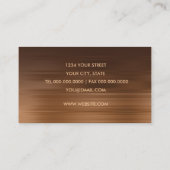 Braune und Kupferstreifen-Visitenkarte Visitenkarte (Rückseite)