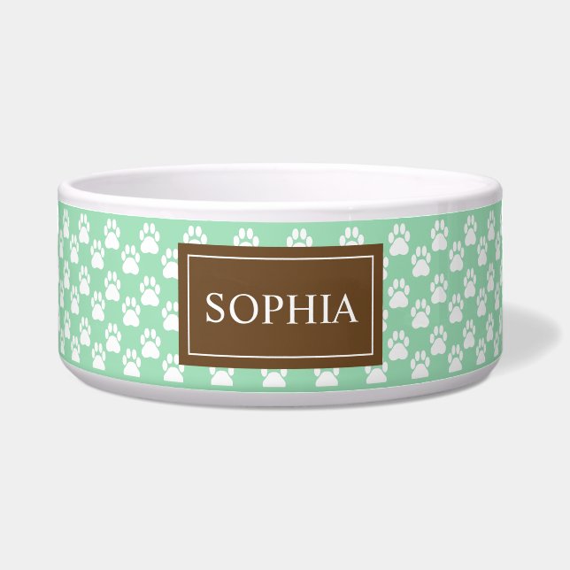 Braune und minzgrüne Hundepaws mit dem Namen des H Napf (Vorderseite)