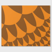 Braune und orangefarbene Schuppen Geschenkpapier (Flach)