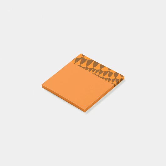 Braune und orangefarbene Schuppen Post-it Klebezettel (angewinkelt)