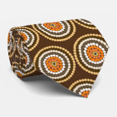 Braune und orangefarbene Spottenflächen, Krawatte (Gerollt)