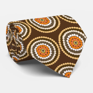 Braune und orangefarbene Spottenflächen, Krawatte