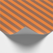 Braune und orangefarbene Streifen Geschenkpapier (Ecke)