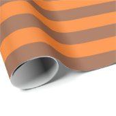 Braune und orangefarbene Streifen Geschenkpapier (Rolleneckpunkt)