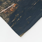 Braune und orangefarbene Tafel Fleecedecke (Ecke)