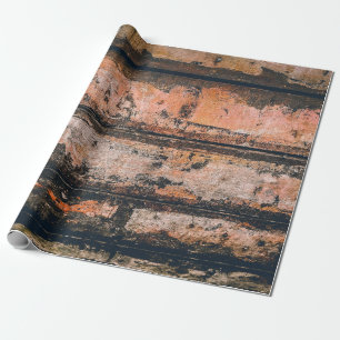 Braune und orangefarbene Tafel Geschenkpapier