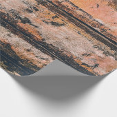 Braune und orangefarbene Tafel Geschenkpapier (Ecke)