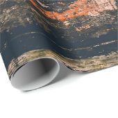 Braune und orangefarbene Tafel Geschenkpapier (Rolleneckpunkt)