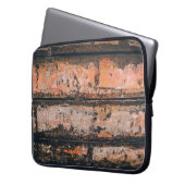 Braune und orangefarbene Tafel Laptopschutzhülle (Vorderseite Links)