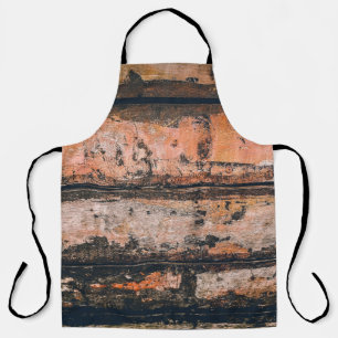 Braune und orangefarbene Tafel Schürze