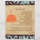 Braune und orangefarbene Vintage Kleidung Boutique Flyer (Hinten)