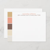 Braune und pfirsichfarbene moderne Farbblöcke (Vorne/Hinten)