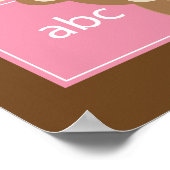 Braune und rosa Bären Kids Wall Decke Poster (Ecke)