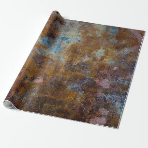 Braune und rosa Holzfläche Geschenkpapier