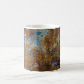 Braune und rosa Holzfläche Kaffeetasse (Mittel)