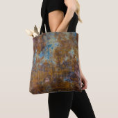 Braune und rosa Holzfläche Tasche (Von Nahem)