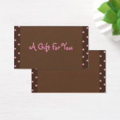 Braune und rosa Polka-Dot-Tags (Schreibtisch)