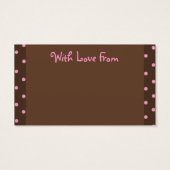 Braune und rosa Polka-Dot-Tags (Rückseite)
