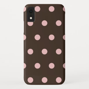 Braune und rosa Polka-Punkte Case-Mate iPhone Hülle