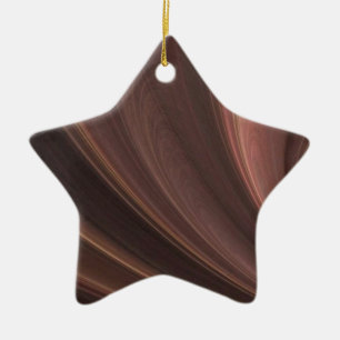 Braune und rosa weiche Sandwellen Keramik Ornament