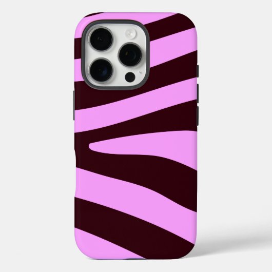 Braune und rosa Zebra Print Case-Mate iPhone Hülle (Rückseite)