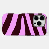Braune und rosa Zebra Print Case-Mate iPhone Hülle (Rückseite (Horizontal))