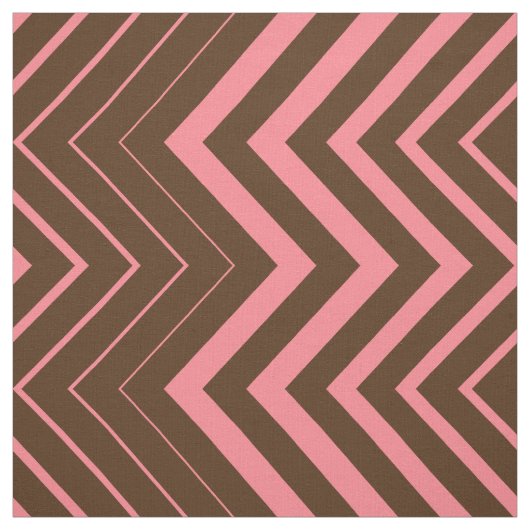 Braune und rosa Zigzag Zickzack Stoff (Muster)