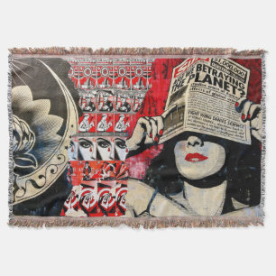 Braune und rote Graffiti-Kunst Globale Erwärmung D Decke