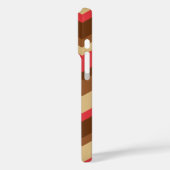 Braune und rote Herbstgeometrie Zig Zag Case-Mate iPhone Hülle (Rückseite / Links)